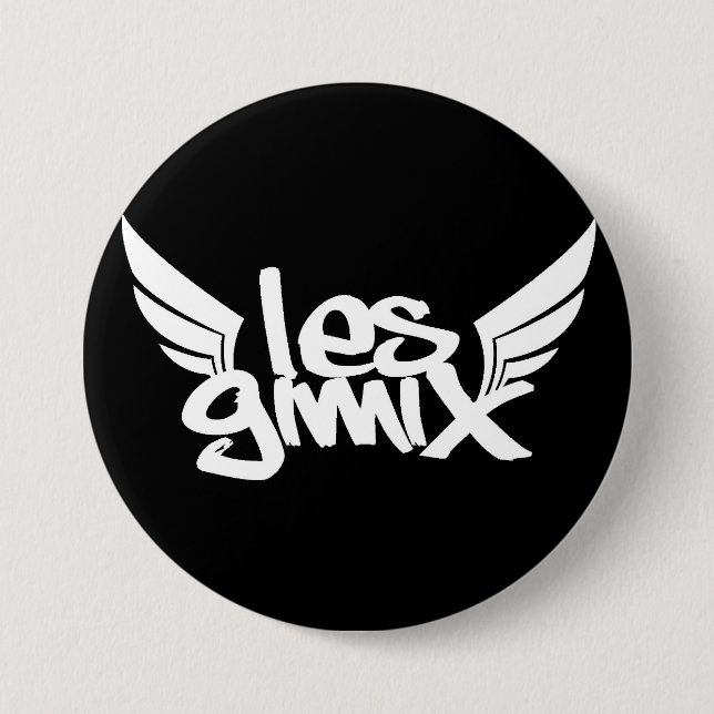 Les Gimix Black Logo Button (Front)