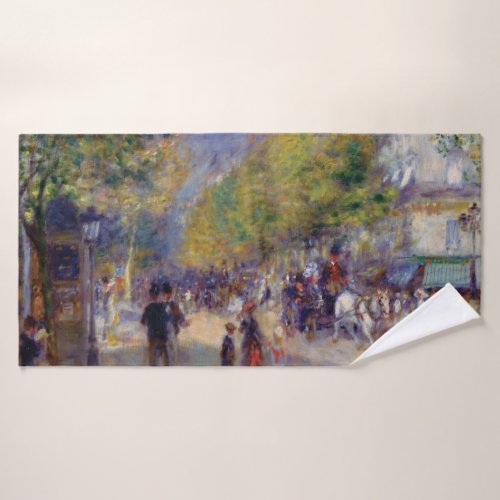 Les Grands Boulevards by Renoir Bath Towel