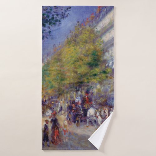 Les Grands Boulevards by Renoir Bath Towel