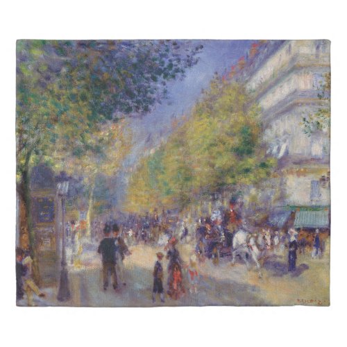 Les Grands Boulevards by Renoir Duvet Cover