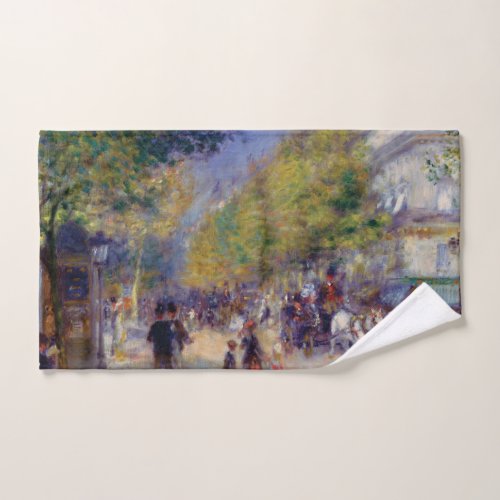 Les Grands Boulevards by Renoir Hand Towel