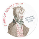 Les  Incroyables Fashion Revolution French Vintage Classic Round Sticker
