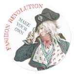 Les Incroyables French Fashion Revolution Classic Round Sticker