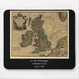 Les Isles Britanniques, 1700's Map Mouse Pad