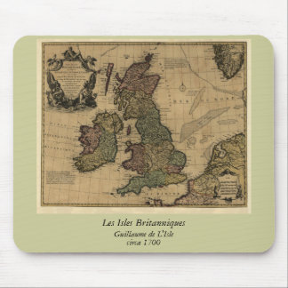 Les Isles Britanniques, 1700's Map Mouse Pad