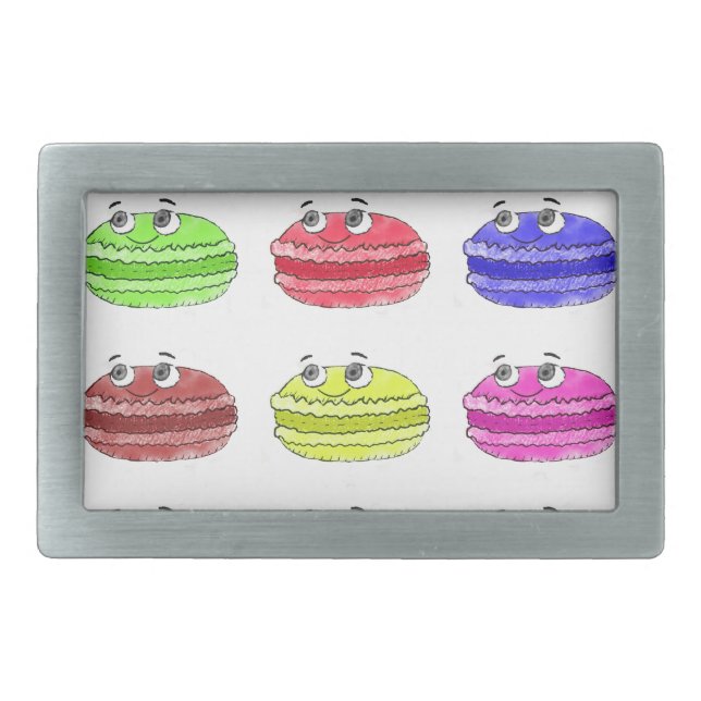 Les Macarons Cute Cartoon Belt Buckle (Front)