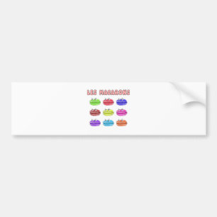 Les Macarons Cute Cartoon Bumper Sticker
