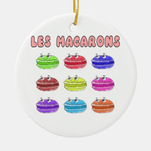 Les Macarons Cute Cartoon Ceramic Ornament