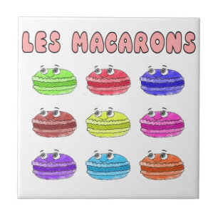 Les Macarons Cute Cartoon Ceramic Tile