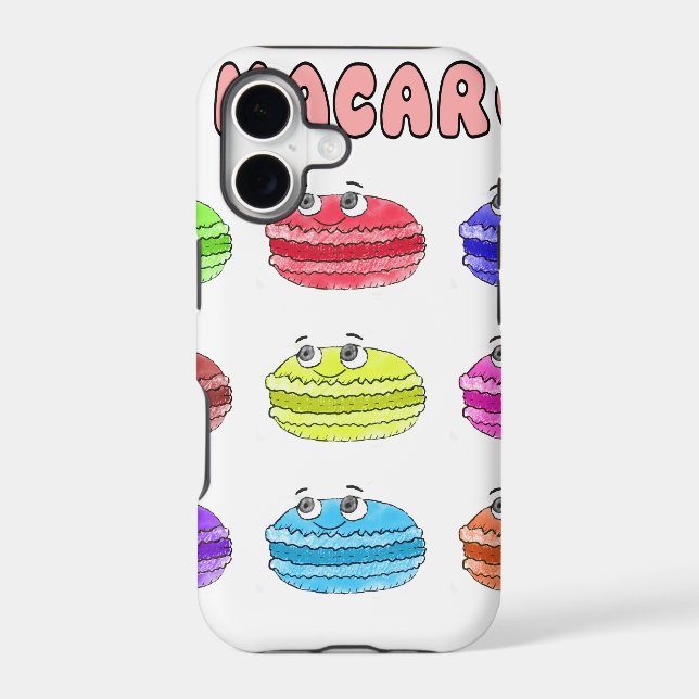 Les Macarons Cute Cartoon Iphone Case (Back)