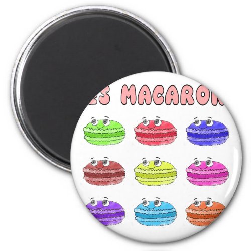 Les Macarons Cute Cartoon Magnet