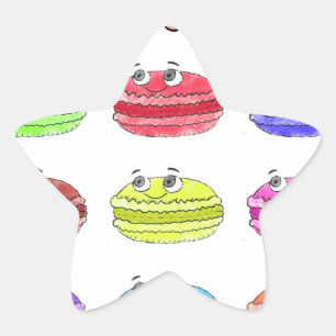 Les Macarons Cute Cartoon Star Sticker