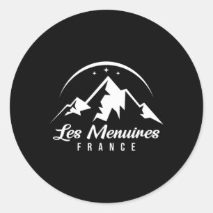 Les Menuires France Ski Resort Skiing Snowboarding Classic Round Sticker