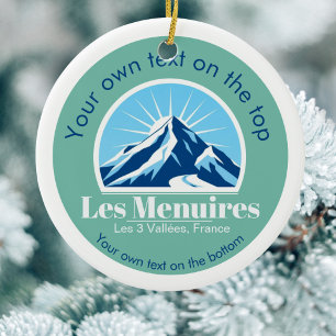 Les Menuires – Les Trois Vallées ski medal Ceramic Ornament
