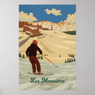 Les Menuires Ski Resort Travel Poster
