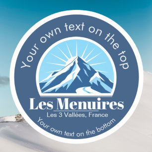 Les Menuires trois Vallées France ski resort gift Sticker