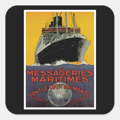 Les Messageries Maritimes Square Sticker
