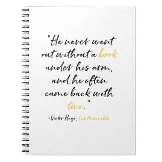 Les Miserables Book Quote Notebook