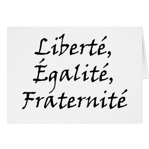 Les Misérables Love: Liberté, Égalité, Fraternité Card | Zazzle