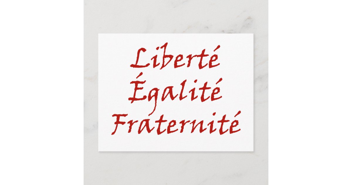 Les Misérables Love: Liberté, Égalité, Fraternité Postcard | Zazzle