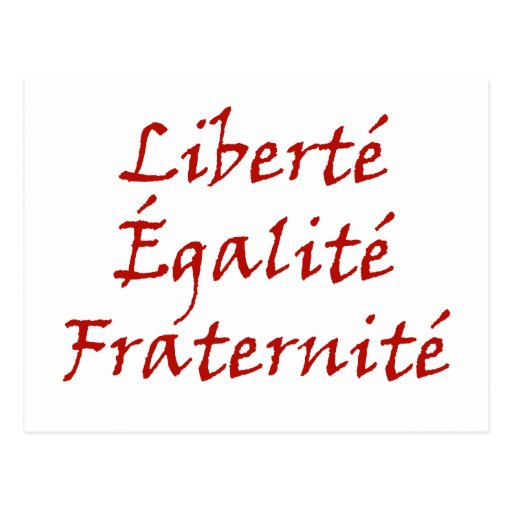 Les Misérables Love: Liberté, Égalité, Fraternité Postcard | Zazzle