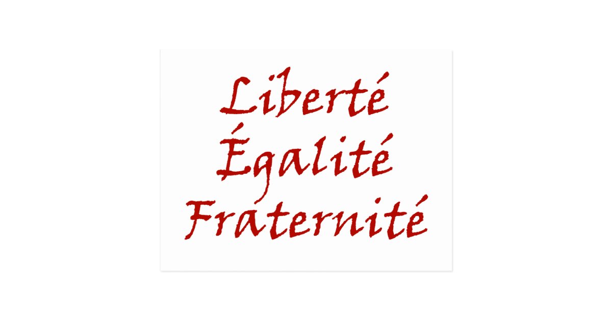 Les Misérables Love: Liberté, Égalité, Fraternité Postcard | Zazzle.com