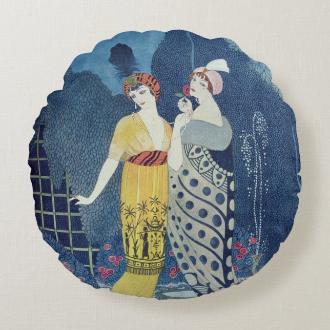 Les Modes Round Pillow (Front)