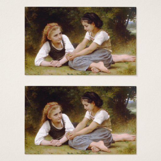 Les Noisettes: Young Girls Collecting Hazelnuts (Front & Back)