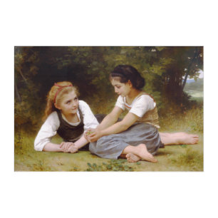 Les Noisettes: Young Girls Collecting Hazelnuts Acrylic Print