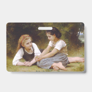 Les Noisettes: Young Girls Collecting Hazelnuts Badge