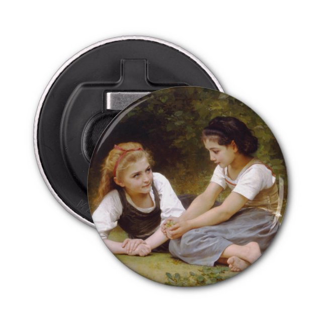Les Noisettes: Young Girls Collecting Hazelnuts Bottle Opener (Front)