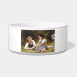 Les Noisettes: Young Girls Collecting Hazelnuts Bowl<br><div class="desc">The warm autumn sun dappled through the leaves of the hazelnut tree, casting dancing shadows on the forest floor. Two young girls, Elise and Juliette, sat beneath its branches, a small pile of golden nuts nestled amongst the fallen leaves. - Elise, the elder of the two, leaned against the rough...</div>