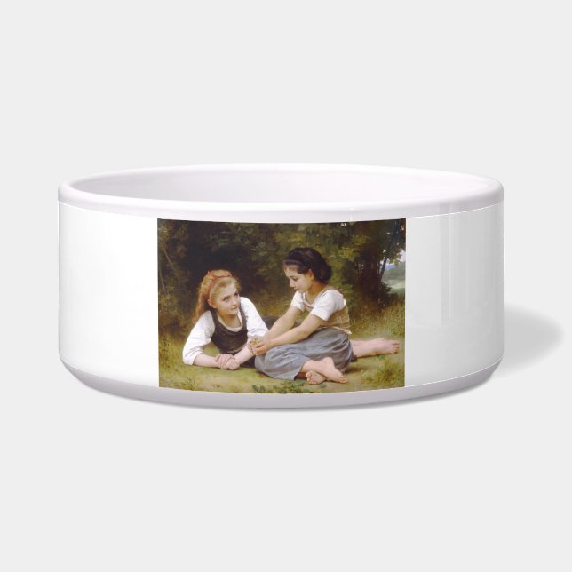 Les Noisettes: Young Girls Collecting Hazelnuts Bowl (Front)