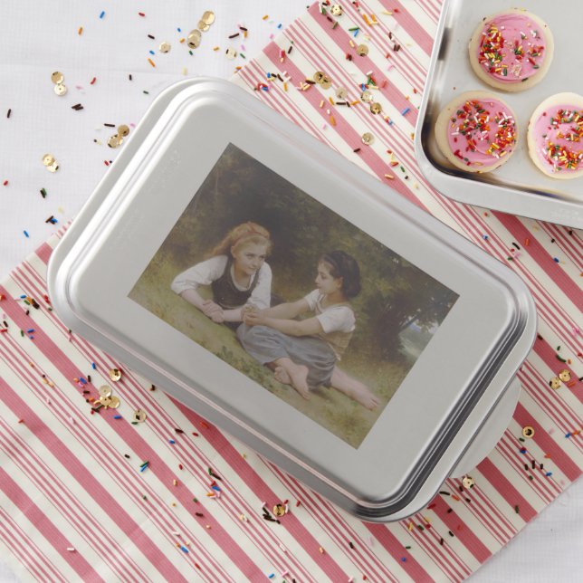 Les Noisettes: Young Girls Collecting Hazelnuts Cake Pan (In Situ)
