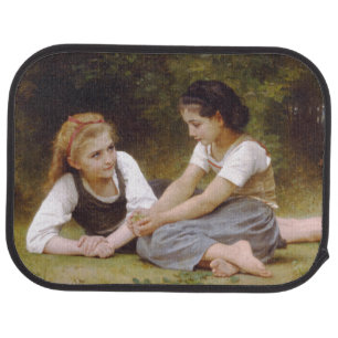 Les Noisettes: Young Girls Collecting Hazelnuts Car Floor Mat