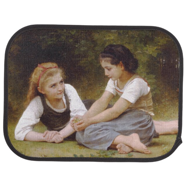 Les Noisettes: Young Girls Collecting Hazelnuts Car Floor Mat (Rear)