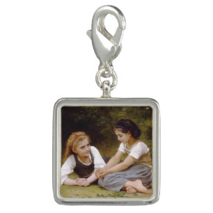 Les Noisettes: Young Girls Collecting Hazelnuts Charm
