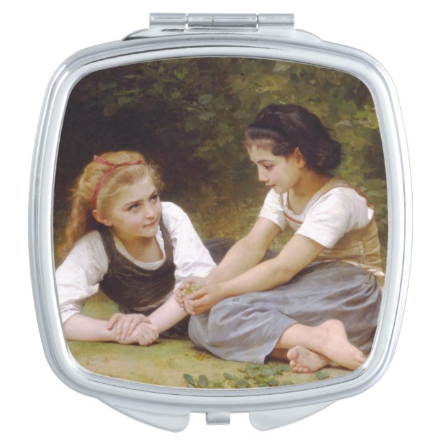 Les Noisettes: Young Girls Collecting Hazelnuts Compact Mirror (Front)