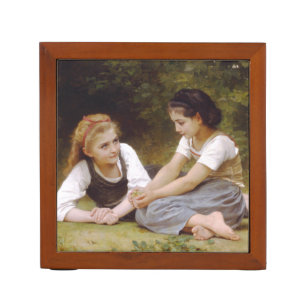 Les Noisettes: Young Girls Collecting Hazelnuts Desk Organizer