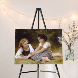 Les Noisettes: Young Girls Collecting Hazelnuts Foam Board