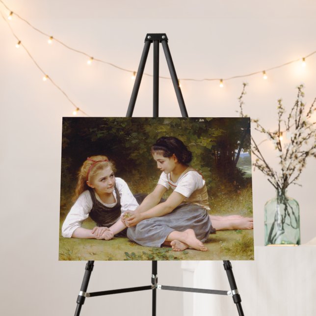 Les Noisettes: Young Girls Collecting Hazelnuts Foam Board (In Situ (Stand))