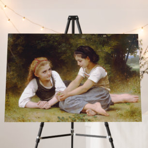 Les Noisettes: Young Girls Collecting Hazelnuts Foam Board