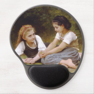 Les Noisettes: Young Girls Collecting Hazelnuts Gel Mouse Pad