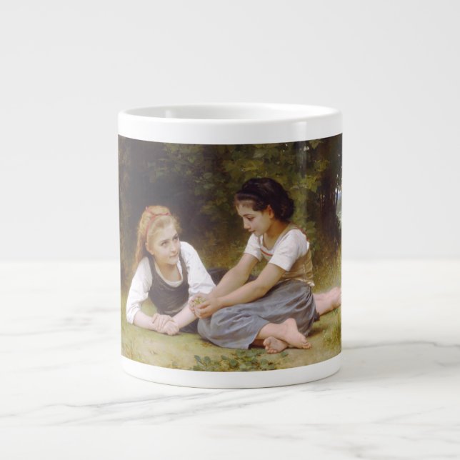 Les Noisettes: Young Girls Collecting Hazelnuts Giant Coffee Mug (Front)
