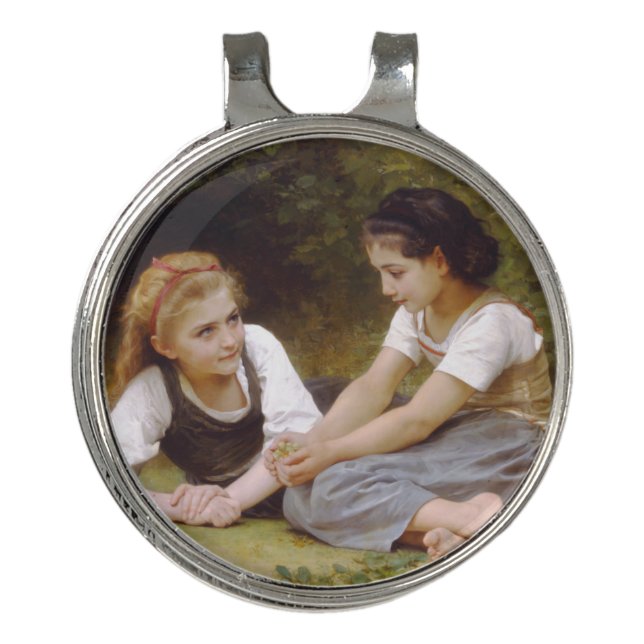 Les Noisettes: Young Girls Collecting Hazelnuts Golf Hat Clip (Front)