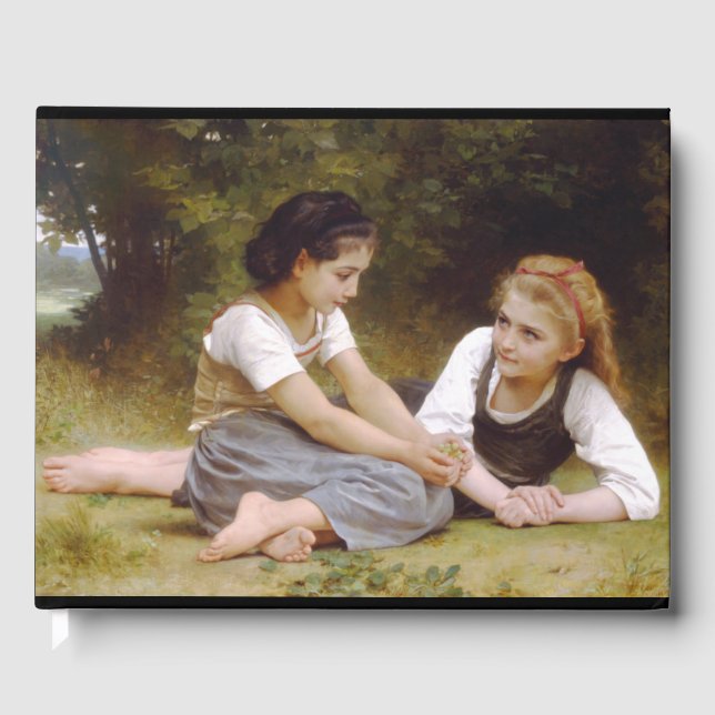 Les Noisettes: Young Girls Collecting Hazelnuts Guest Book (Front)