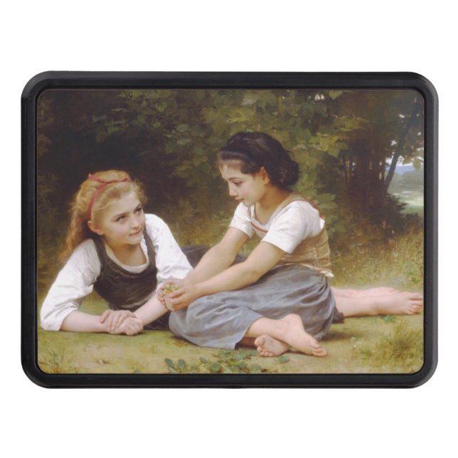 Les Noisettes: Young Girls Collecting Hazelnuts Hitch Cover (Front)