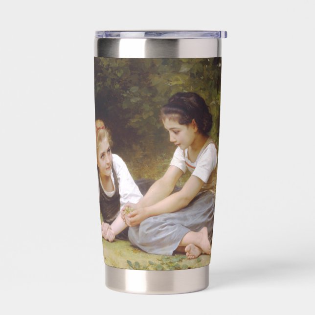 Les Noisettes: Young Girls Collecting Hazelnuts Insulated Tumbler (Left)