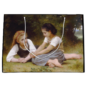 Les Noisettes: Young Girls Collecting Hazelnuts Large Gift Bag