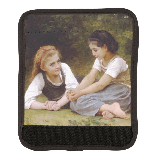Les Noisettes: Young Girls Collecting Hazelnuts Luggage Handle Wrap (Front)